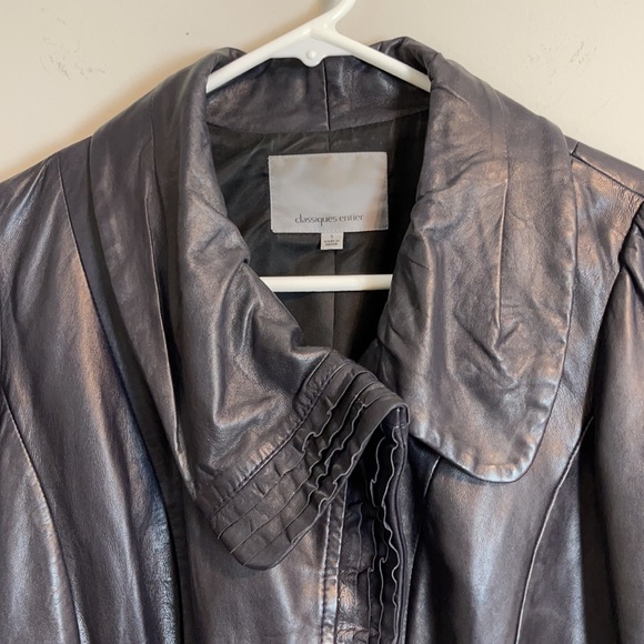Classiques entier plum leather jacket beautiful size small - Picture 2 of 8